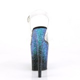 Sininen 20 cm FLAMINGO-808SS glitter platform sandaalit naisten