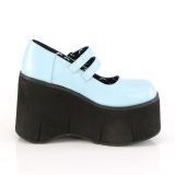 Sininen Vegan 11,5 cm DemoniaCult KERA-08 platform mary jane avokkaat