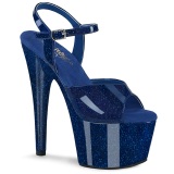 Siniset 18 cm ADORE-709GP glitter platform sandaalit naisten