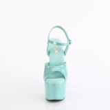 Siniturkoosi 18 cm ADORE-709GP glitter platform sandaalit naisten