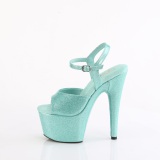 Siniturkoosi 18 cm ADORE-709GP glitter platform sandaalit naisten