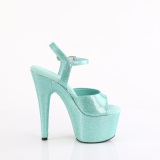 Siniturkoosi 18 cm ADORE-709GP kimallus platform sandaalit naisten
