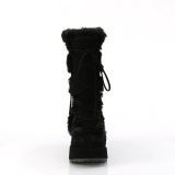 Tekoturkista 7 cm CUBBY-311 lolita naisten saappaat platform mustat