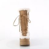 Tekoturkista 7 cm CUBBY-311 lolita naisten saappaat platform ruskea