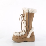 Tekoturkista 7 cm CUBBY-311 lolita naisten saappaat platform ruskea
