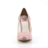 Vaaleanpunaiset 10 cm SMITTEN-04 Pinup avokkaat kengät alhainen korot
