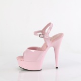 Vaaleanpunaiset 15 cm DELIGHT-609 pleaser korkokengt platform