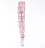 Vaaleanpunaiset 15 cm DELIGHT exotic overknee saappaat strassisomisteiset hapsuilla