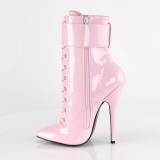 Vaaleanpunaiset 15 cm DOMINA-1023 piikkikorko stiletto nilkkurit