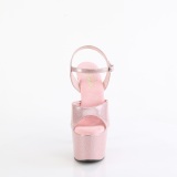 Vaaleanpunaiset 18 cm ADORE-709GP glitter platform korkokengt naisten