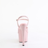 Vaaleanpunaiset 18 cm ADORE-709GP kimallus platform korkokengt naisten
