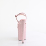 Vaaleanpunaiset 20 cm FLAMINGO-809GP glitter platform korkokengt naisten