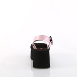 Vaaleanpunaiset 6,5 cm DemoniaCult FUNN-10 lolita emo sandaalit platform