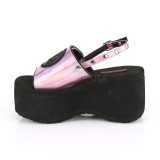 Vaaleanpunaiset 9 cm Demonia FUNN-32 lolita sandaalit platform