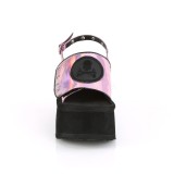 Vaaleanpunaiset 9 cm DemoniaCult FUNN-32 lolita emo sandaalit platform