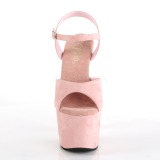 Vaaleanpunaiset Keinonahka 18 cm ADORE-709FS naisten korkosandaalit