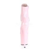 Vaaleanpunaiset Kiiltonahkaiset 20 cm FLAMINGO-1020 Platform Nilkkasaappaat
