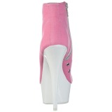 Vaaleanpunaiset Neon 15 cm DELIGHT-600SK-02 kangas tennarit korkokengät