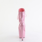 Vaaleanpunaiset glitterit 18 cm korolliset korkokenk nilkkurit platform