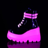 Vaaleanpunaiset neon 11,5 cm SHAKER-52 cyberpunk platform nilkkurit