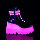 Vaaleanpunaiset neon 11,5 cm SHAKER-52 cyberpunk platform nilkkurit