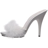 Valkoiset 13 cm POISE-501F Marabou Hyhenet Puu Kengt