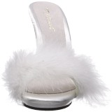 Valkoiset 13 cm POISE-501F Marabou Hyhenet Puu Kengt