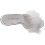 Valkoiset 13 cm POISE-501F Marabou Hyhenet Puu Kengt