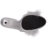 Valkoiset 13 cm POISE-501F Marabou Hyhenet Puu Kengt