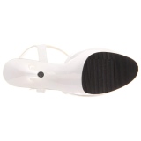 Valkoiset 15 cm DELIGHT-609 pleaser korkokengt platform