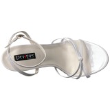 Valkoiset 15 cm DOMINA-108 fetissi piikkikorko sandaalit