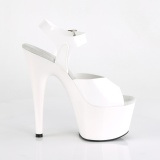 Valkoiset 18 cm ADORE-708N Platform Korkokengiss