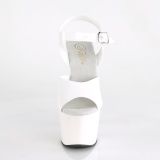 Valkoiset 18 cm ADORE-708N Platform Korkokengiss