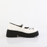 Valkoiset 6,5 cm RENEGADE-56 emo solki maryjane kengät naisten