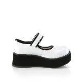 Valkoiset 6 cm SPRITE-01 emo solki maryjane kengät naisten