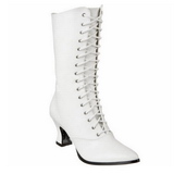 Valkoiset 7 cm VICTORIAN-120 Naisten Nauhalliset Nilkkurit