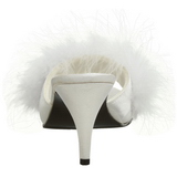 Valkoiset 8 cm AMOUR-03 Marabou Hyhenet Puu Kengt