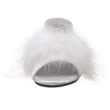 Valkoiset 8 cm BELLE-301F Marabou Hyhenet Puu Kengt