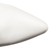 Valkoiset Keinonahka 10 cm CLASSIQUE-3011 korolliset ylipolvensaappaat