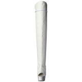 Valkoiset Keinonahka 15 cm DELIGHT-3019 reisisaappaat korkokengät