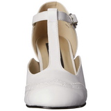 Valkoiset Keinonahkaiset 7,5 cm retro vintage FLAPPER-26 Naisten kengt avokkaat