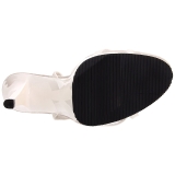 Valkoiset Kiiltonahka 12 cm FLAIR-436 Naisten Sandaletit Korkea