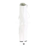 Valkoiset Kiiltonahka 18 cm ADORE-1020 korokepohja nilkkurit korkeat korko