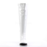 Valkoiset Kiiltonahka 7,5 cm GOGO-300WC leveävartiset saappaat naisten