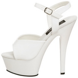 Valkoiset Kiiltonahkaiset 15 cm KISS-209 Platform Korkokenki