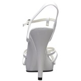 Valkoiset Lakatut 12 cm FLAIR-420 Naisten Sandaletit Korkea