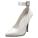 Valkoiset Lakatut 13 cm SEDUCE-431 Avokkaat stilettos miehille