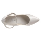Valkoiset Lakatut 13 cm SEDUCE-431 Avokkaat stilettos miehille