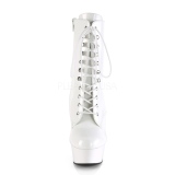 Valkoiset Lakka 15,5 cm DELIGHT-1020 Platform Nilkkasaappaat