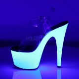 Valkoiset Neon 18 cm ADORE-708UV Platform Korkosandaalit